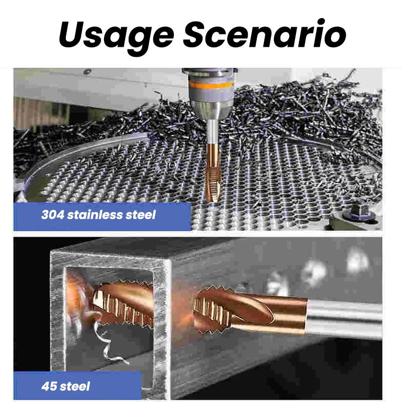 Spiral Thread Tap Screws Special SpiralTip Machine for Tapping Nano Cobalt Coated Drilling Tools