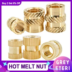M2 M2.5 M3 M4 M5 M6 Brass Hot Insert Nut Melting Heat Copper Nuts Inserts 3D Printer Laptop Nutsert Embedded Injection Nuts