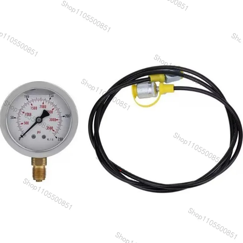 Hydraulic Pressure Gauge 1/4 Hydraulic Hose Hydraulic Hose Test Point Connection M16 * 2-BSP1/4 Pressure Gauge Tube