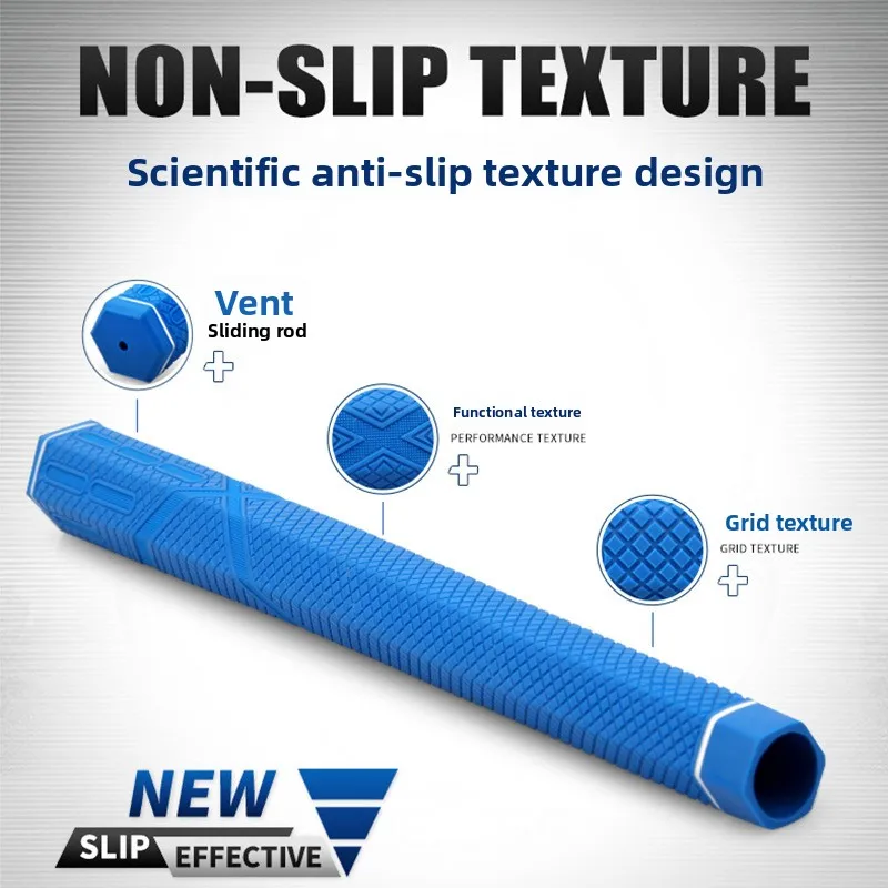 Golf Club Grips Hexagonal Grip Rubber Grip Applicable for Iron and Wooden Golf Clubs Putter Grip Black/Blue SB004