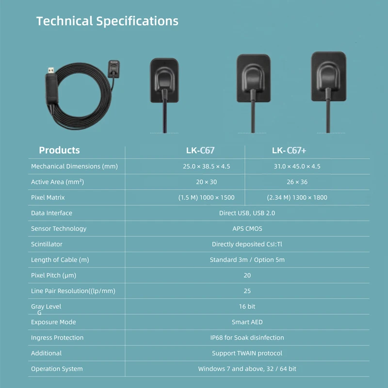 LK-C67 Den-tal Por Digital X-Ray وحامل مستشعر اختياري