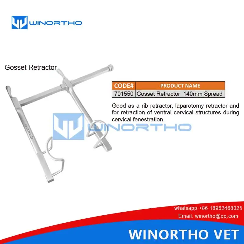 Gosset Rib Retractor Finnochetto small veterinary orthopedic instruments  pet animal surgical Compression winortho