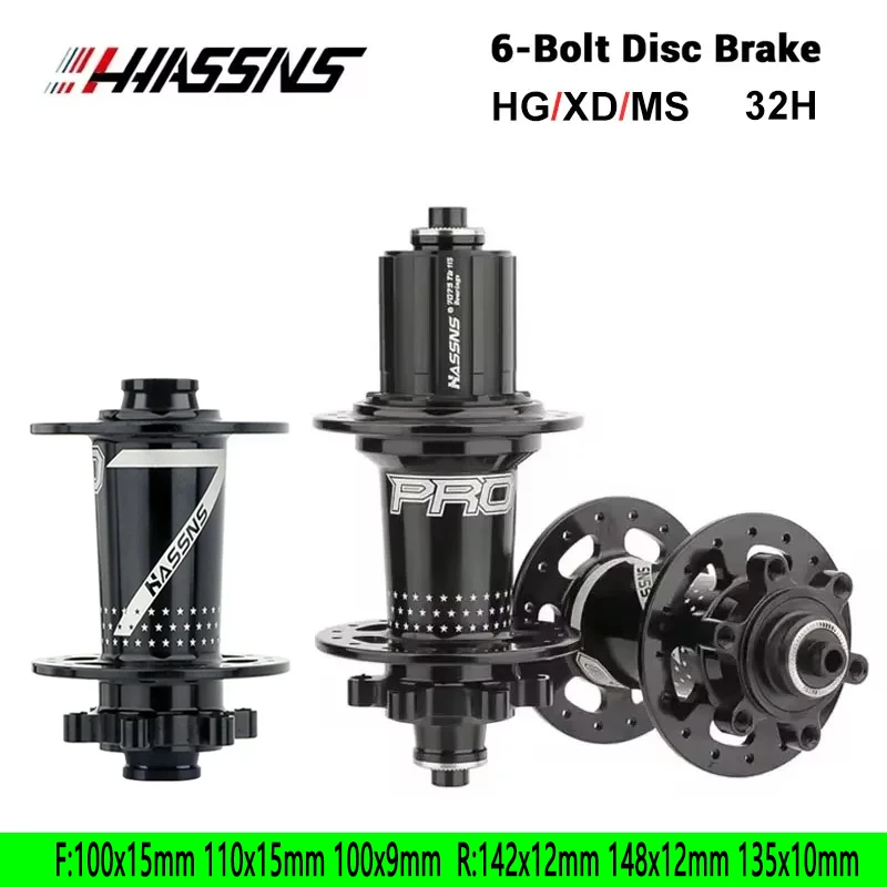 

HASNS PRO7 bicycle wheel hub 32H J - Bend straight pull hub: 135x10/142x112/12x148, HG/XD/MS, 4- Bearing MTB bicycle accessories