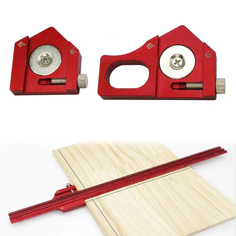 AT19-أدوات تحديد مسطرة زاوية قياس قابلة للتعديل لوضع العلامات في الأعمال الخشبية وتحديد المواقع