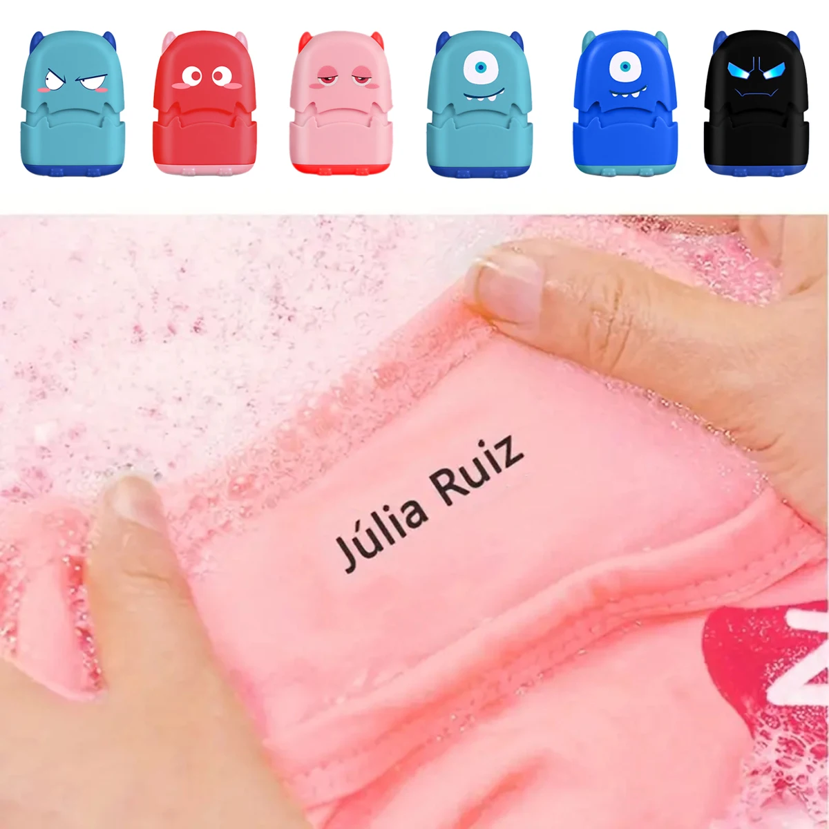 Op maat gemaakte kindernaamstempel, gepersonaliseerde waterdichte stempel voor kleding, gepersonaliseerde inktblokstempels voor heren en dames