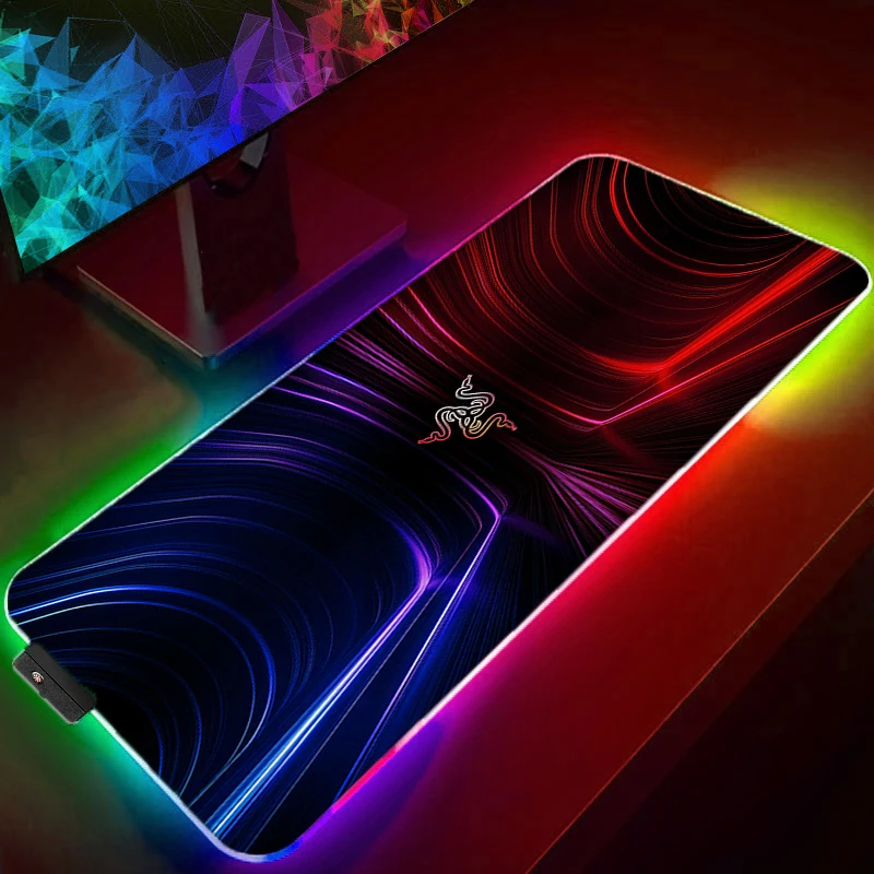 

Large RGB Mouse Pad Luxury New Design Razer Gaming Mousepad LED Gamer Copy Mouse Carpet Mause Pad PC Desk Pad Mat with Backlit