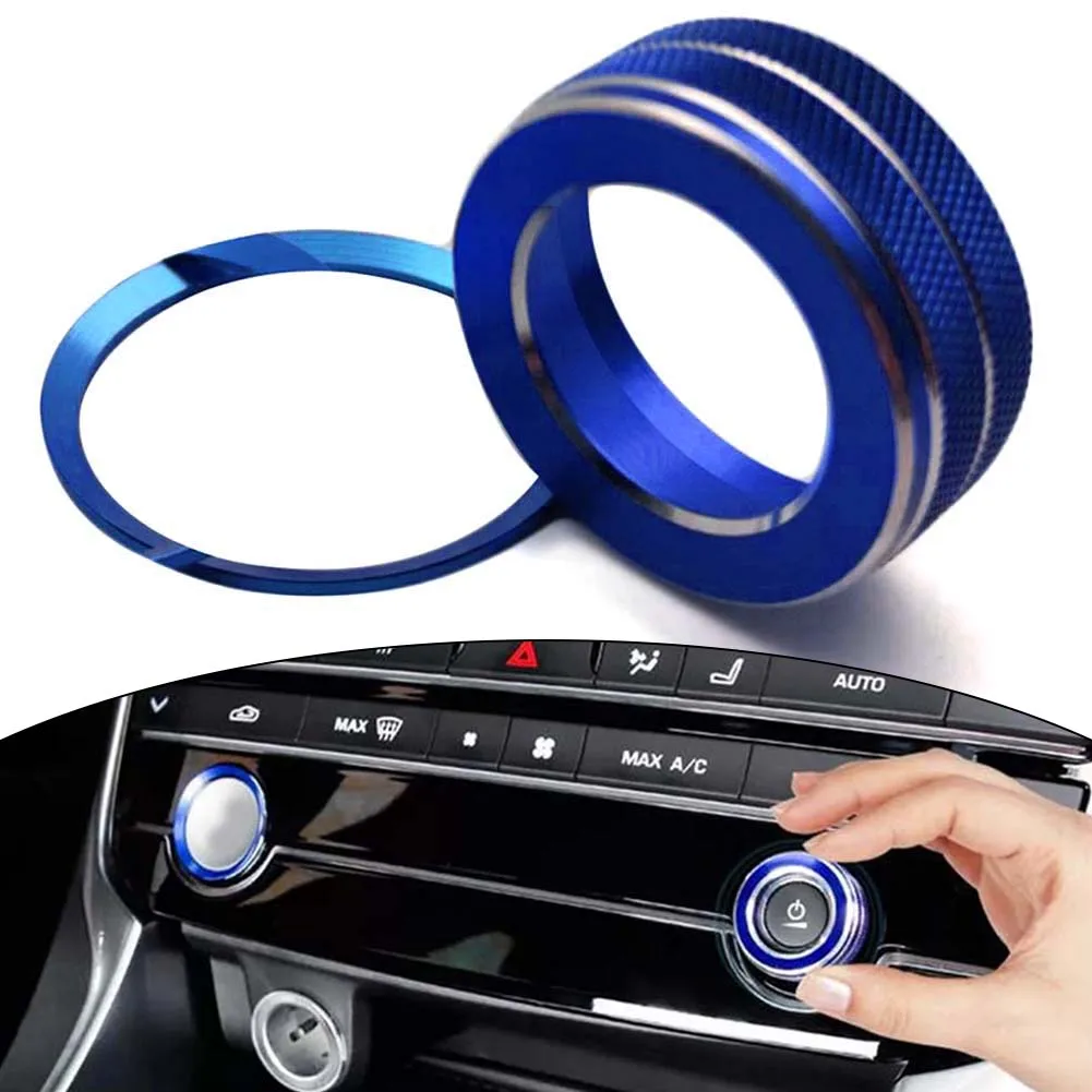 Personalize Your For Jaguar XE XEL XF XFL FPACE with Blue Start Stop Engine Ring Trim Wear Resistant Quick Installation