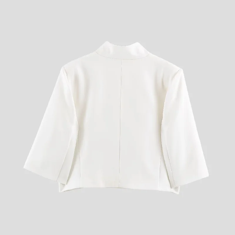 2026 Summer New Arrival Women Elegant Short Sleeve Suit Jacket High Quality Versatile Blazer for Commuter & Daily Casual Wear