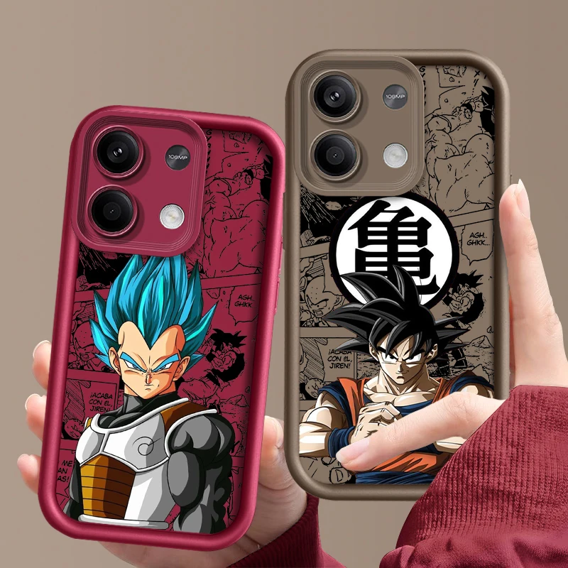 D-dragons b-balls s-saiyans Anime para Xiaomi Redmi Note 13, 12, 11, 10, 9, 8, 7, 12C, 10, 9A, 9C Pro, escalera de ojo suave a prueba de golpes