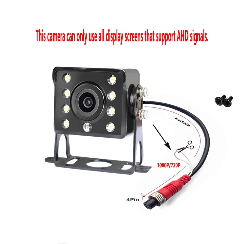 Automobile Monitoring Inverted 9V 36V Image AHD1080P 720P Multi-Channel Reversing Camera HD Night Vision