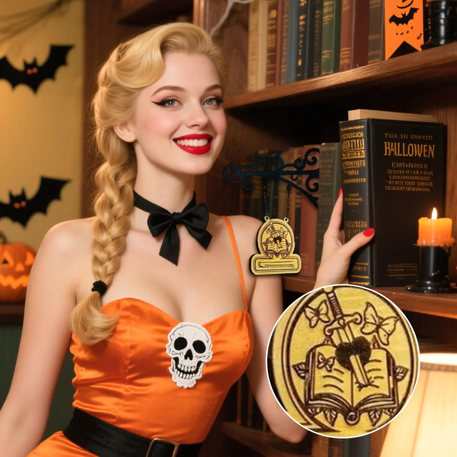 Halloween Decoration Book Nook Tavern Signs Book Type Divider Bookmark Divider For Bookshelf Library Book Management