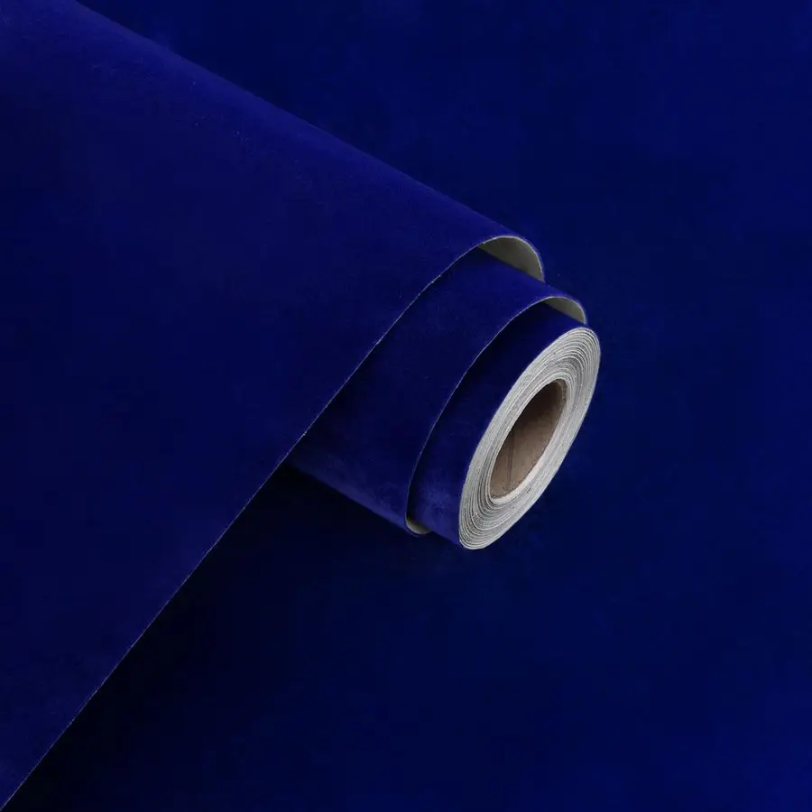 

Blue Velvet Wallpaper Peel and Stick Velvet Wrapping Paper 12 x 394 Felt Drawer Liner Self Adhesive Blue Velvet Fabric Wallpaper