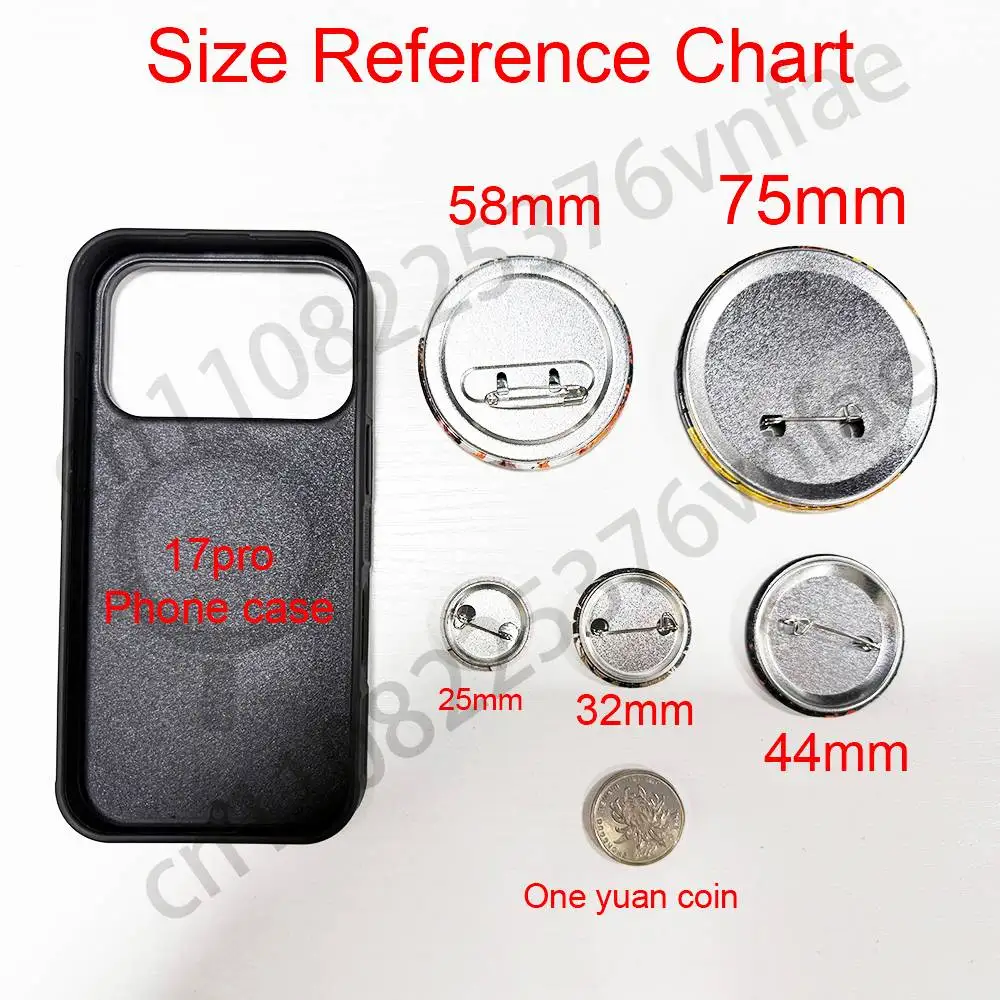 

Badge For 58mm 32mm 44mm 25mm 75mm Round Pin Brooch Insignia Cover Cosplay