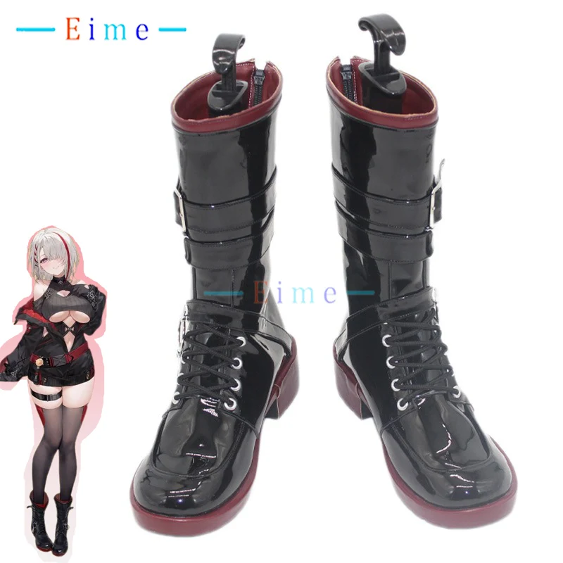 

KMS Duisburg Cosplay Shoes Black Boots Game Azur Lane Accessories Halloween Party Role Play Shoes Custom Made