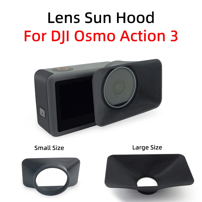 For DJI Osmo Action Camera Lens Sun Hood Shade Cover Sports Camera Anti Glare Sun Shade Lens Protection Shield Cap Accessories