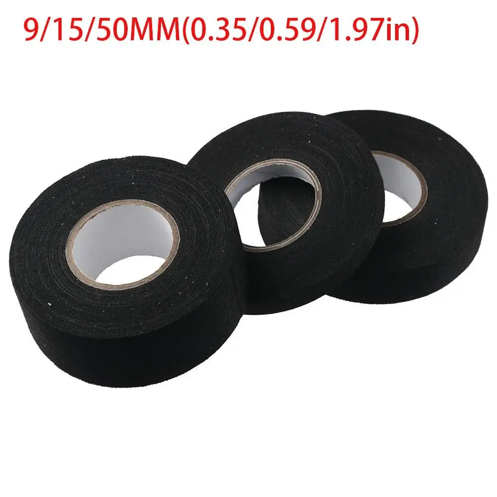 

10M Heat-resistant Harness Tape Automotive Wiring Self Adhesive Electrical Insulating Tape Black Multipurpose Waterproof Tape