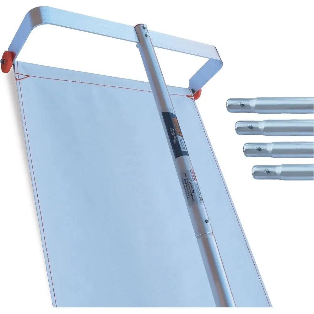 除雪用屋根かきすくい |   25フィートの長いハンドル |   24インチ幅のブレード |   丈夫で破れにくい設計 |   ミンスノータ屋根除雪ツール