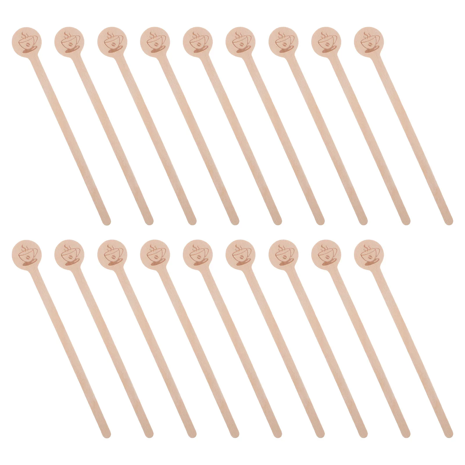 

100Pcs Wooden Stirring Sticks Round Ends Natural Flavor Enhancing Coffee Stirrer for Tea Milk Cocoa Cocktail Bar Tools Reusable