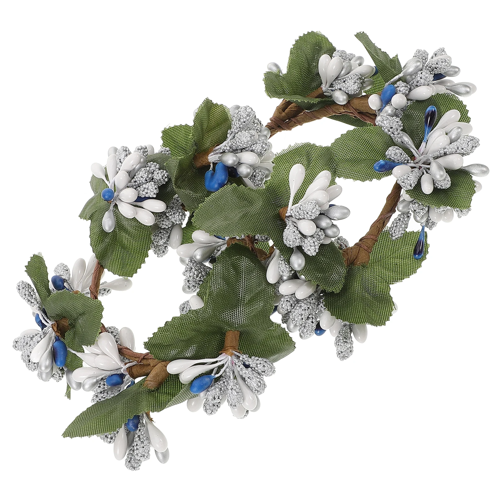 

2pcs Artificial Christmas Wreath Decorative Home Party Supplies Mini Xmas Xmas Ornament Ornament