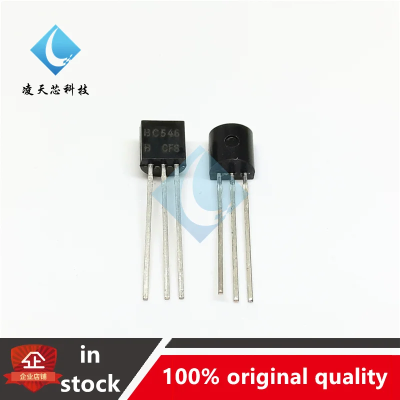 

10PCS BC546 Straight Plug TO-92 65V/0.1A Fever Power Amplifier Butt Tube