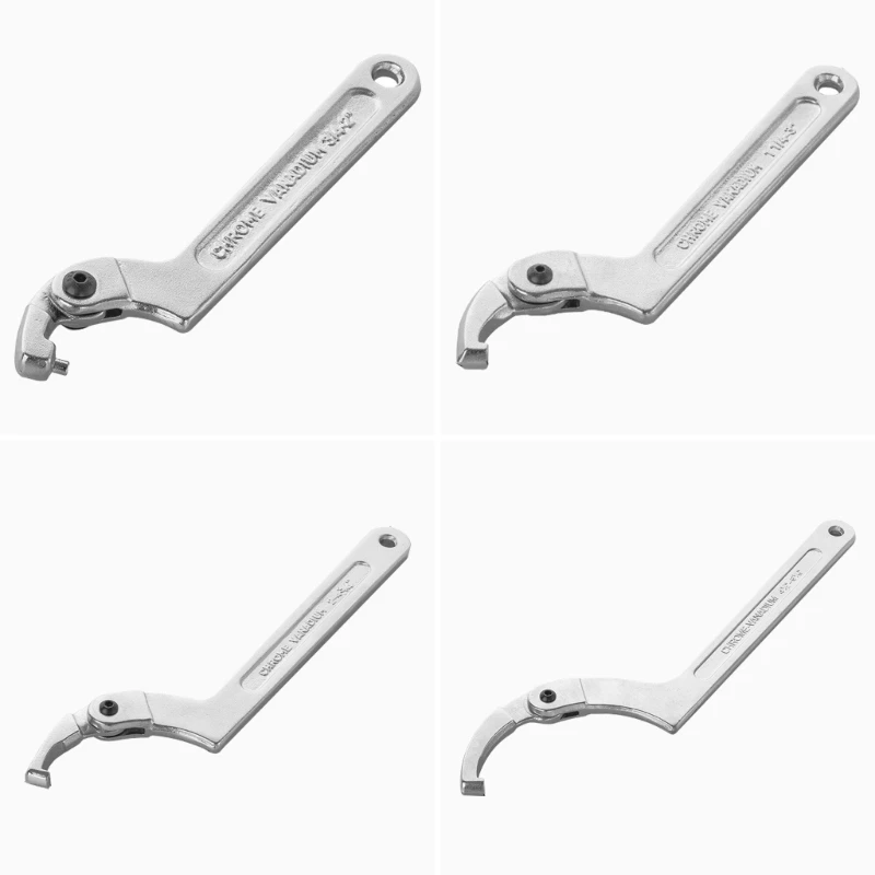 Adjustable Hook Wrench 19-51mm/32-76mm/51-121mm/115m-170mm C Hook Wrench