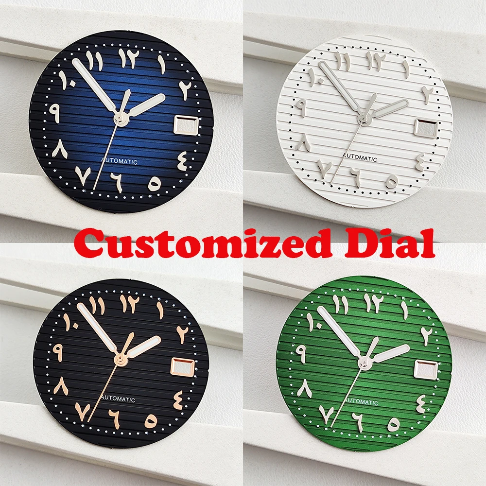 30.5 مللي متر S شعار أسود NH35 العربية نوتيلوس الهاتفي صالح NH35/NH36/4R/7S حركة لا مضيئة ساعة تعديل اكسسوارات أدوات إصلاح