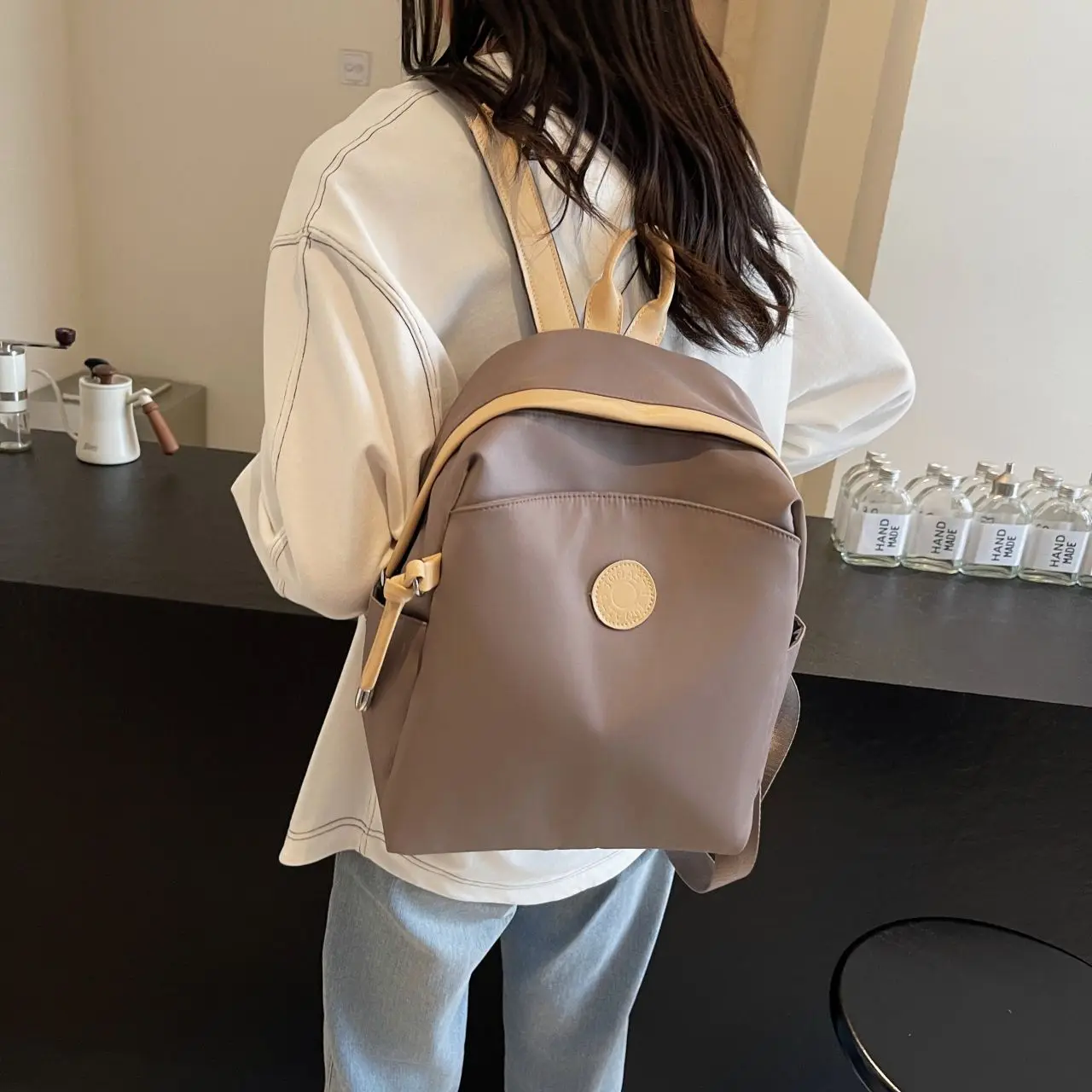 Travel Lightweight Leisure Versatile Work Commute College Student School Bag Handbag Backpack Female