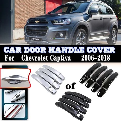 Para Holden Chevrolet Captiva C100 C140 2006 ~ 2018 2015 cubiertas de manijas de puerta de coche decoración protectora contra arañazos Exterior accesorios de coche