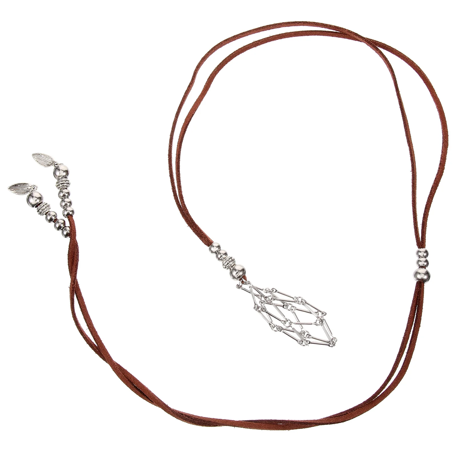 

1pcs Pouch Necklace Holder Rope Stone Cage Diy Pendant Woven Cord For Gemstone Jewelry Craft Accessory