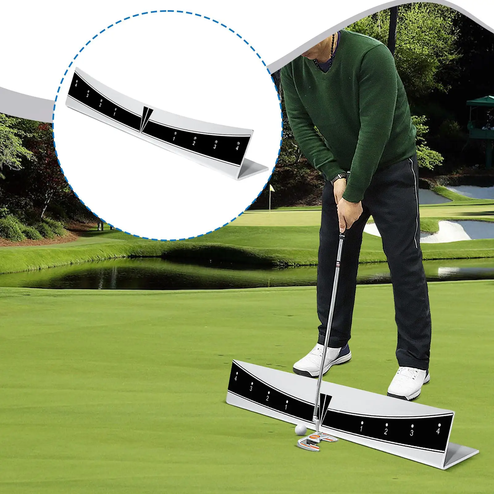 Golf Putting Plane Rail Portable Beginners Indoor Outdoor Accessories Men Women Improve Skill Durability Golf