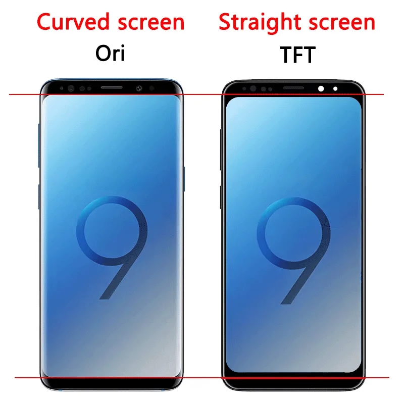 100% neu getestet für samsung s8 g950 g950f SM-G950FD lcd display touchscreen mit rahmen für samsung s9 g960 SM-G960F display