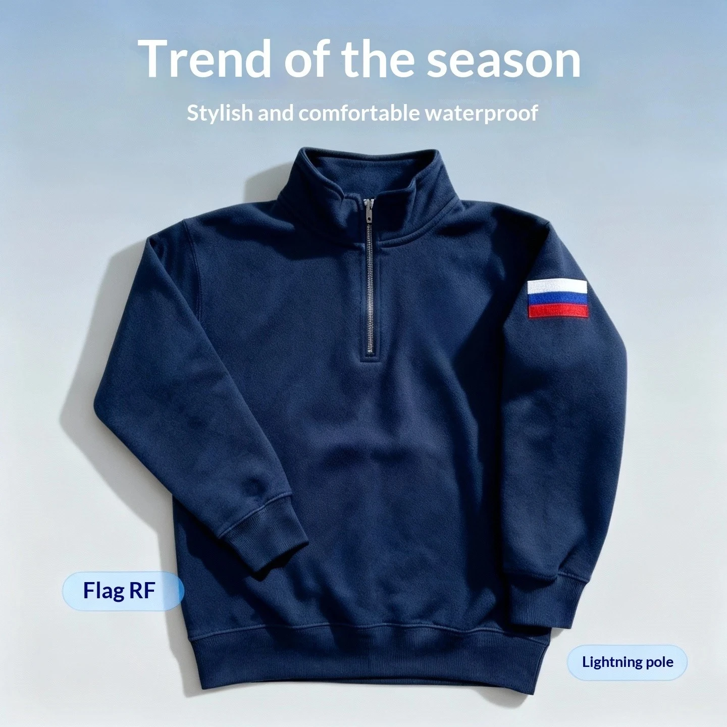 

Худи с вышивкой флага Руя в стиле Харадзюку, женская толстовка Y2K, готический пуловер на молнии до четверти, мужская и унисекс оверсайз толстовка, повседневная уличная одежда