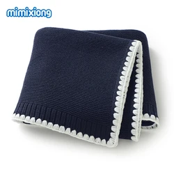 Baby Blankets Plaid for Newborn 90*7cm Knitted Infant Boys Girls Stroller Nursery Bedding Cradle Quilts Comfort All Seasons Mats