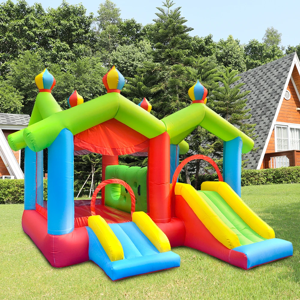 

Hot Selling Jumping Inflatable Juegos Inflables Bounce House Bouncy Castle With Slide For Outdoor Kids Used