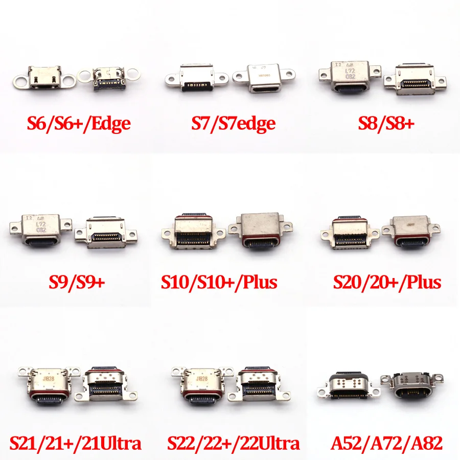 10 PCS USB Charging Dock Connector Jack Tail Sockect Plug For Samsung S22 S21 S20 S10 S9 S8 Plus Ultra FE S6 S7 edge A52 A72