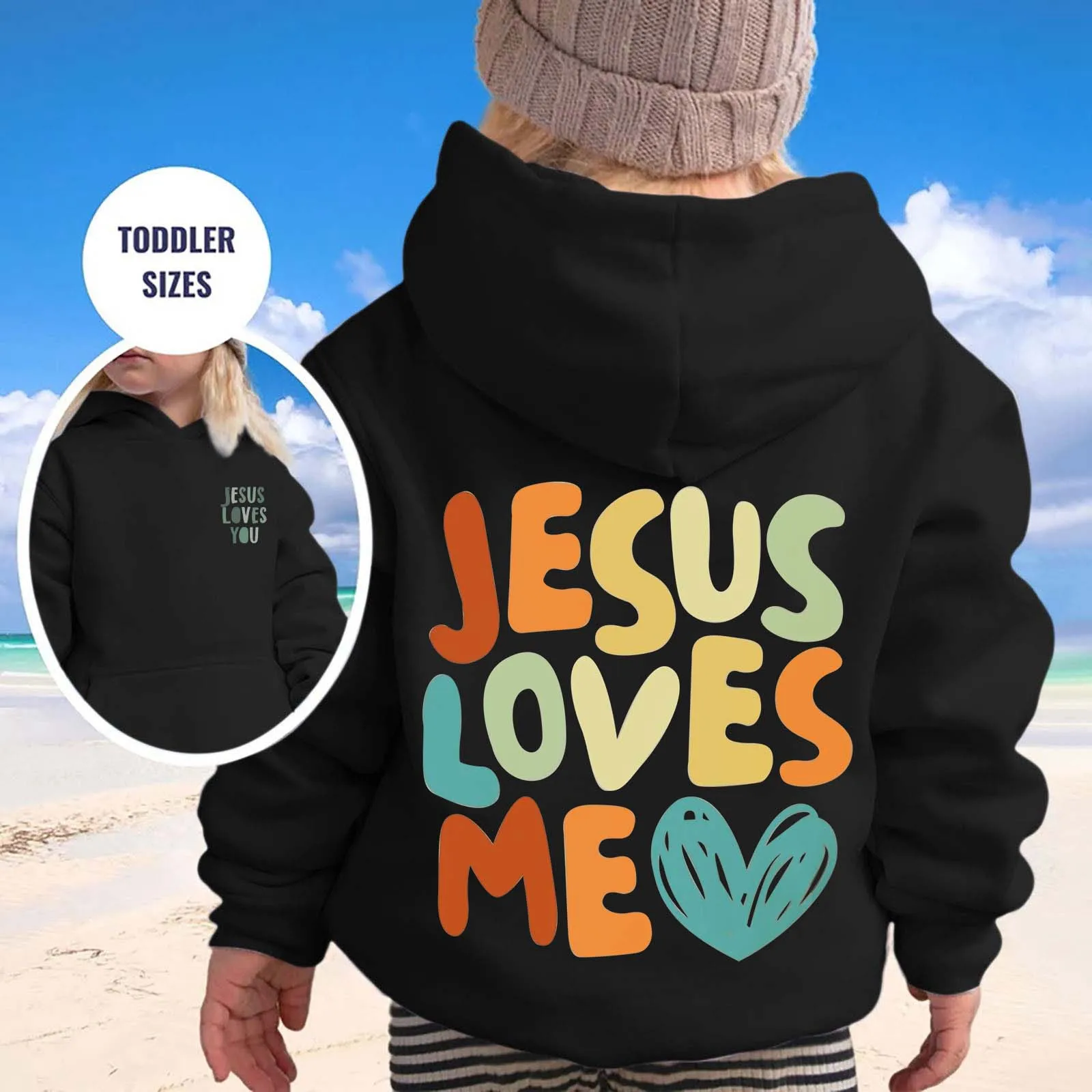 Children Letter Printed Hoodies Pullover Cute Long Sleeve Pocket Leisure Sports Hoodie Kids Boys Girls Fashion Soft Sweatshirt