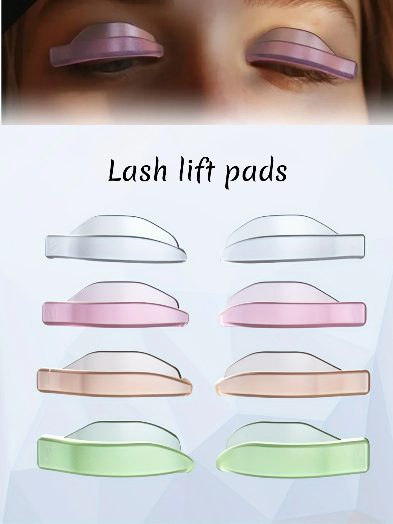 4 أزواج من وسادات السيليكون لرفع الرموش، مجموعة أدوات قوالب تجعيد الرموش ذاتية اللصق على شكل جيلي، مساعدة لتجعيد الرموش قابلة لإعادة الاستخدام #6