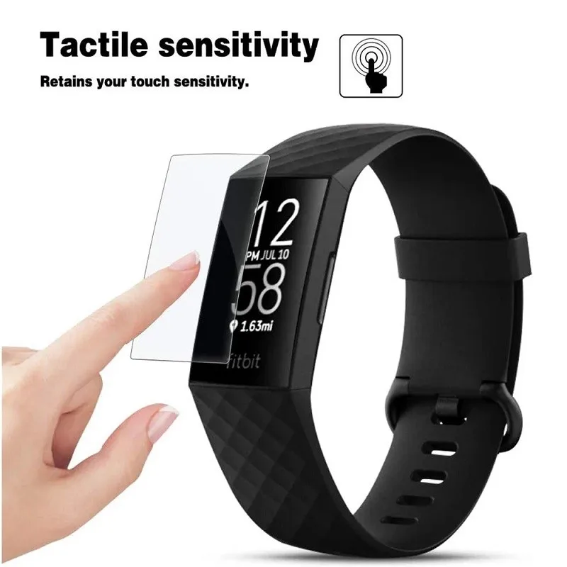 Clear Protective Film For Fitbit Charge 5/4/3/2 Full Coverage Clear Film For Charge5 Screen Protector Film Smartband Accessories