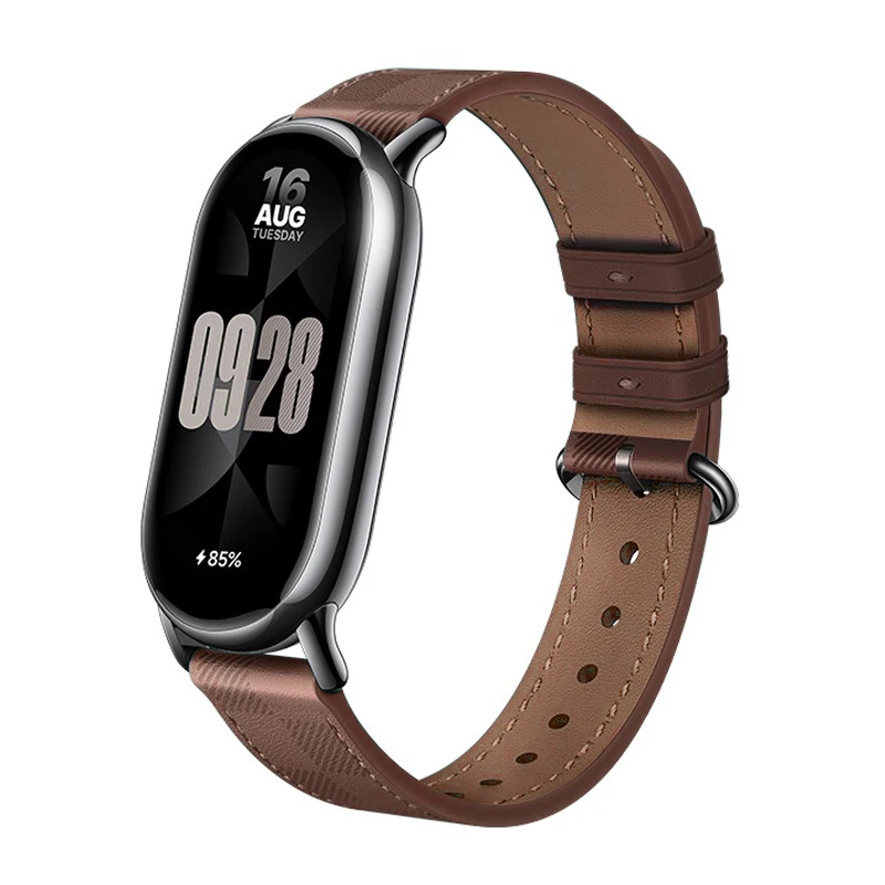 Originele band voor Xiaomi Mi Band 8 armband mode lederen vervanging polsbandje Miband 8 NFC nylon pulseira Mi Band 8 9-band
