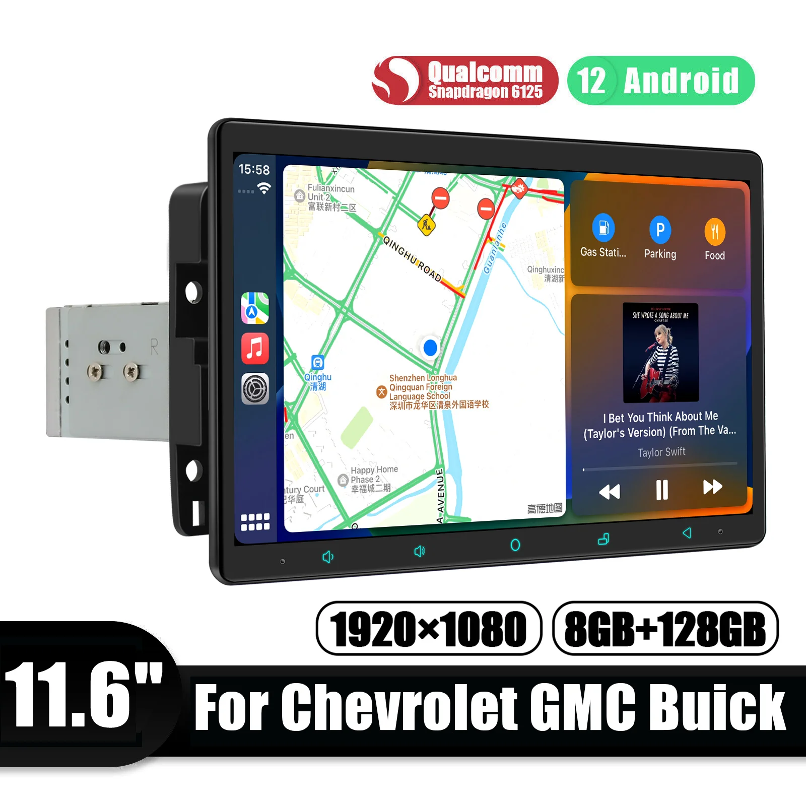 

JOYING 11.6"CarPlay Android Auto Car Radio Stereo Head Unit For CHEVROLET SILVERADO GMC YUKON BUICK Multimedia Video Player