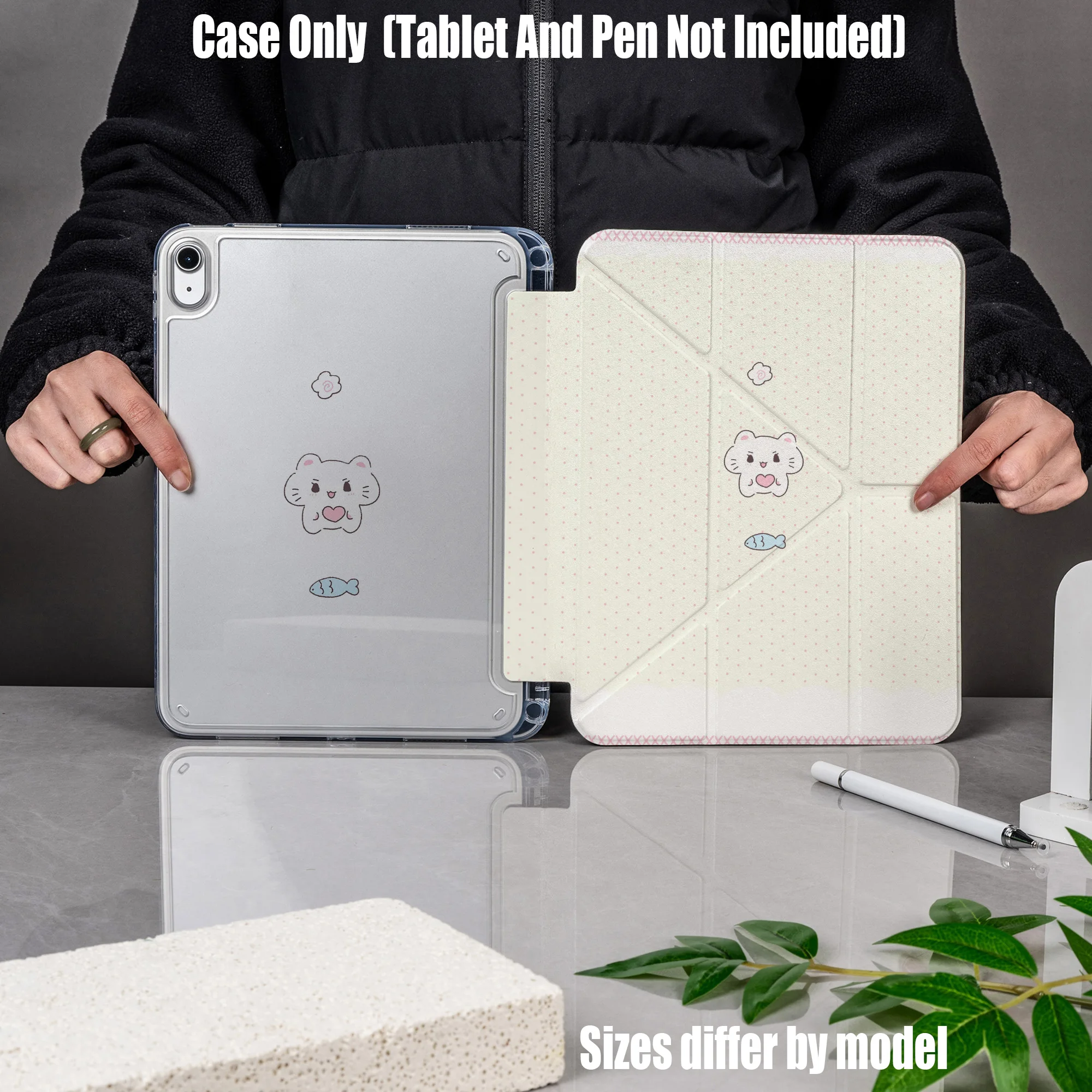 

Минималистичный чехол для iPad с серым акриловым принтом в виде сердца, для Apple iPad Pro 12.9, Air 3, Mini 5, 9-го поколения