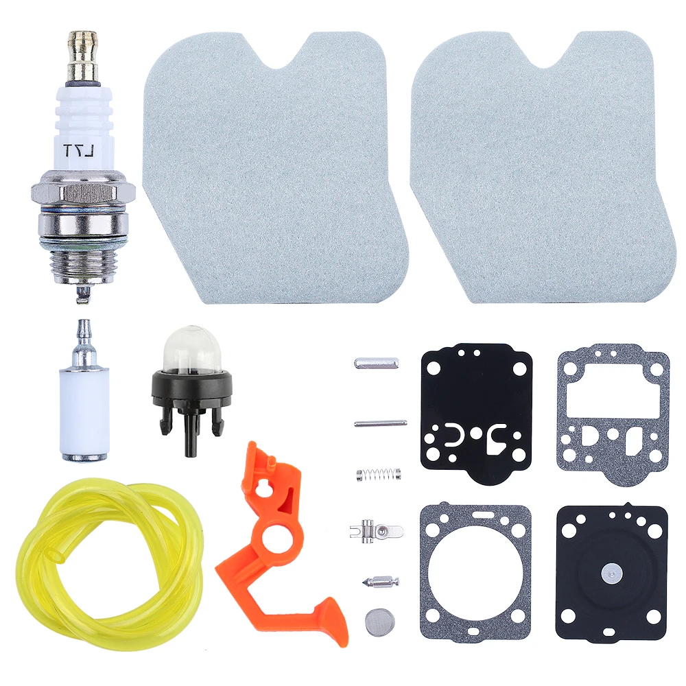 Service Carb Kit Air Fuel Filter For McCULLOCH CS340 CS380 Chainsaw Gas Line Primer Bulb Spark Plug Set Replacement Spare Part