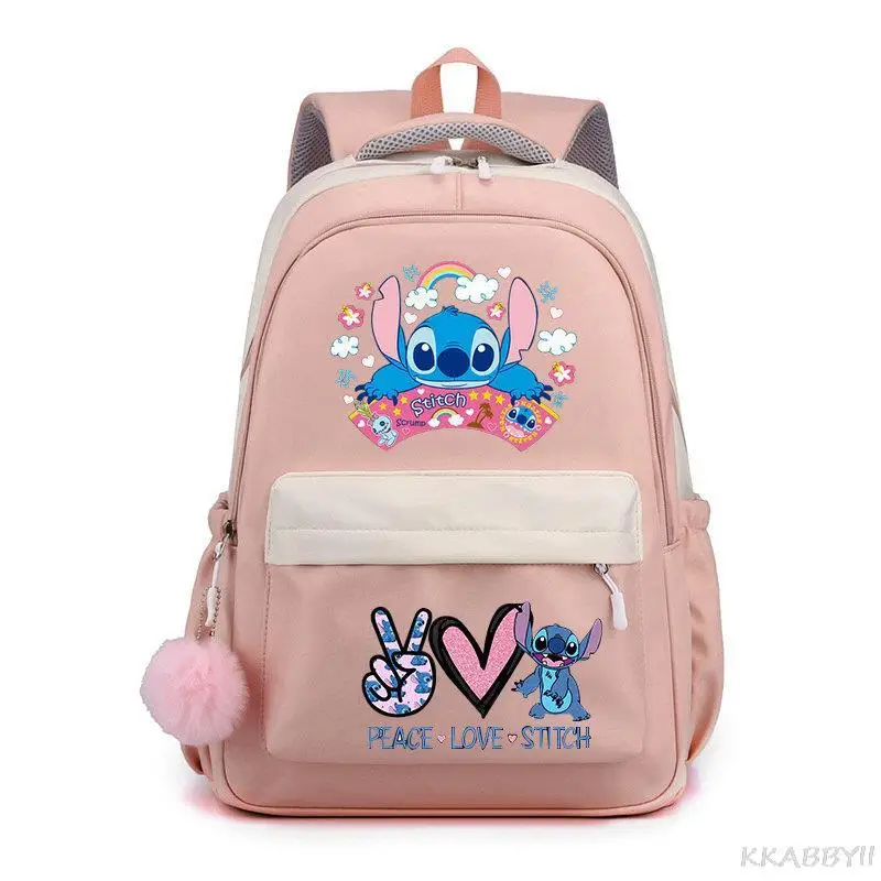 Lilo i Stich Mochila torby szkolne dla dzieci dzieci Cartoon Anime 3D Print duลผe podstawowe Bookbags chลopiec dziewczyna plecak