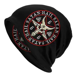 Hail Satan Baphomet In Occult Inverted Pentagram Skullies Beanies Hats Hip Hop Outdoor Men Caps Adult Head Wrap Bonnet Knit Hat