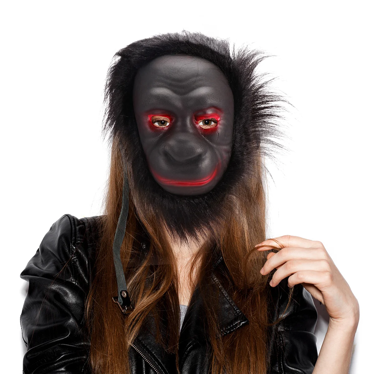 3 Pcs Animal Mask Festival Costume Monkey Adult Chimpanzee Outfit for Kids Halloween Funny Prop Spoof Emulsion