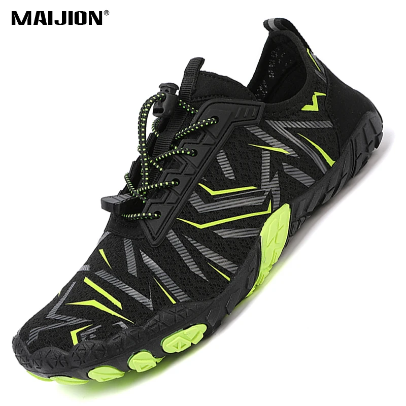 Chaussures aquatiques unisexes antidérapantes pour l'extérieur, chaussures pieds nus à cinq doigts, pour hommes et femmes, pour la natation, le fitness, séchage rapide, résistantes, type baskets