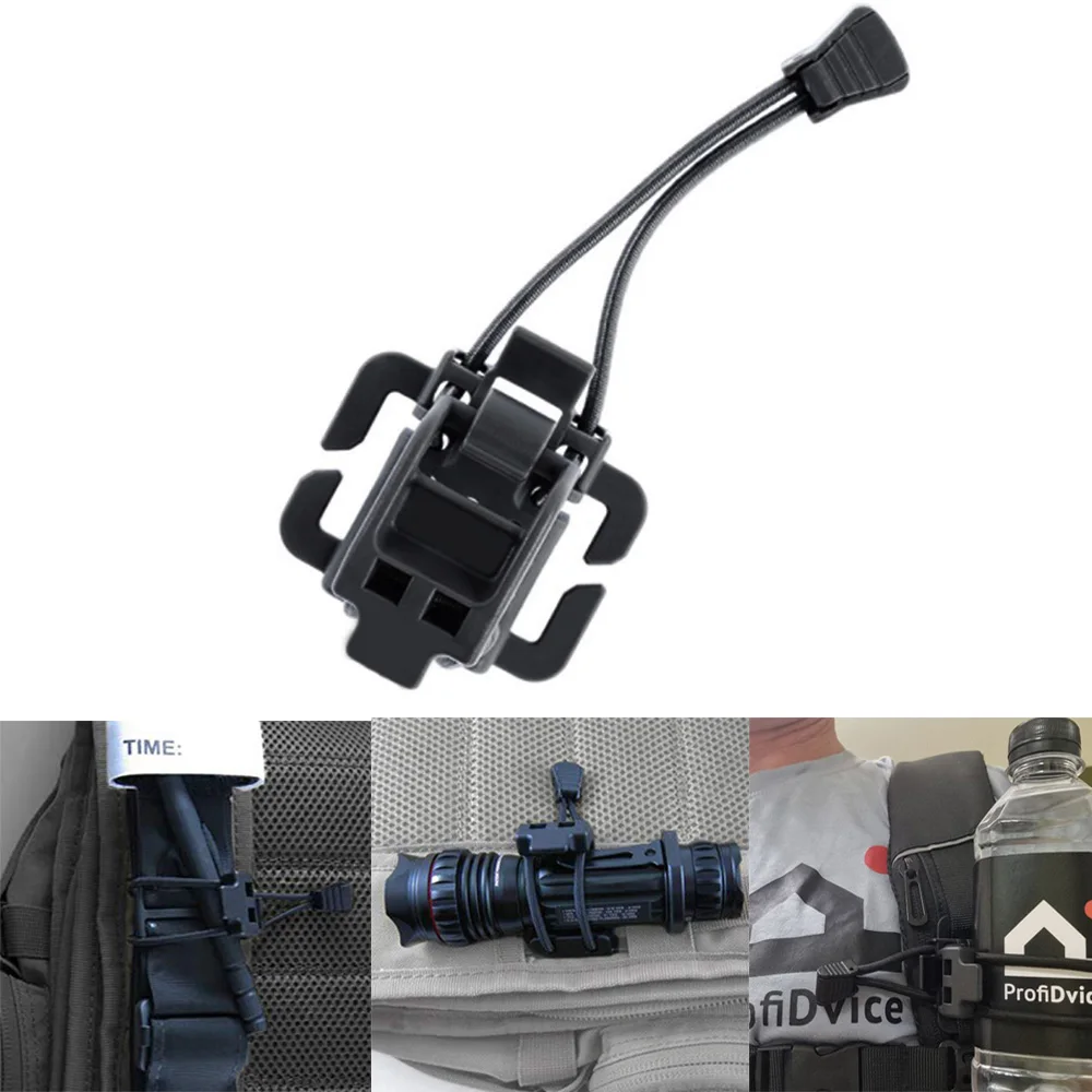 VULPO רב תכליתי טקטי גלגל קליפ MOLLE טיולים אביזרי תליית אבזם חוסם עורקים סוגר גרזן מהדק פנס קליפ