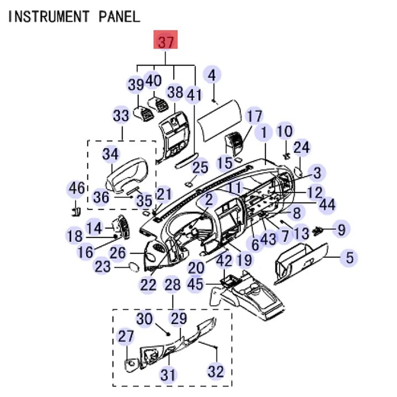 1 Piece 5306400-P00 Central Control Panel Car Central Control Panel For Great Wall Wingle