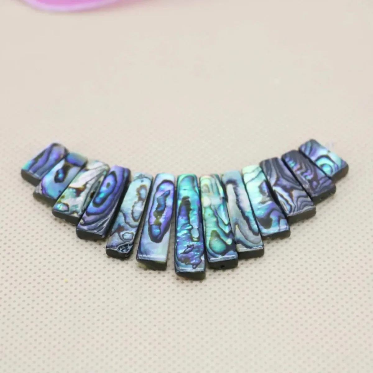 13parts Ladder Short Necklace Natural Abalone Seashell Sea Shell Beads Pendent DIY Design Making Jewelry Women Girls Gifts