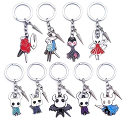 Game Hollow Knight Keychain New Knight with Sword Key Chain Keyring Men Keychains Accessories Car Key Ring Pendant llaveros